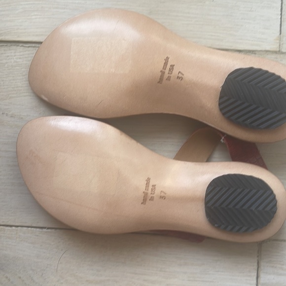 Cydwoq red snake print leather sandals. Hand made in USA! - Picture 10 of 10